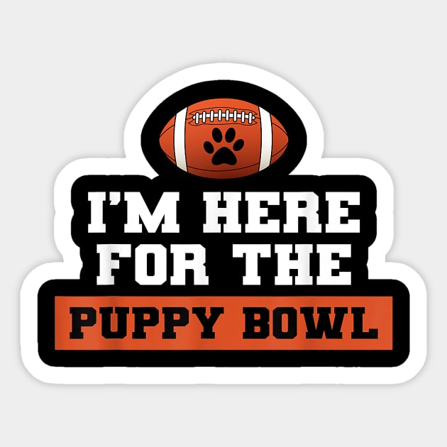 Im Here For The Puppy Bowl Sticker by Baswan D'apparel Ish